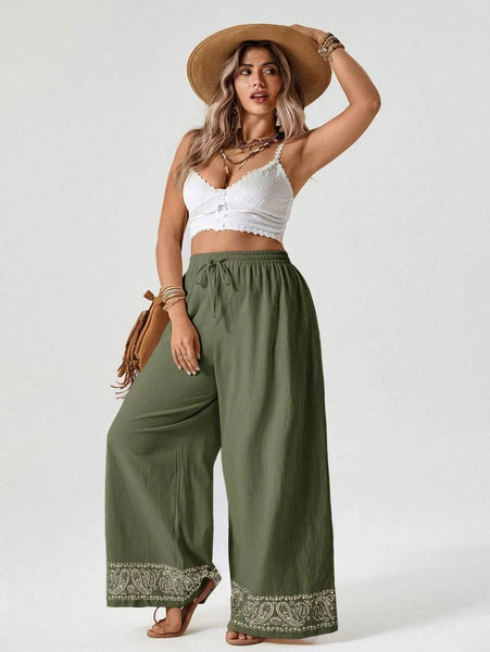 PLUS SIZE Bridget Pants - Khaki-Plus Size Bottoms- Boheme Junction