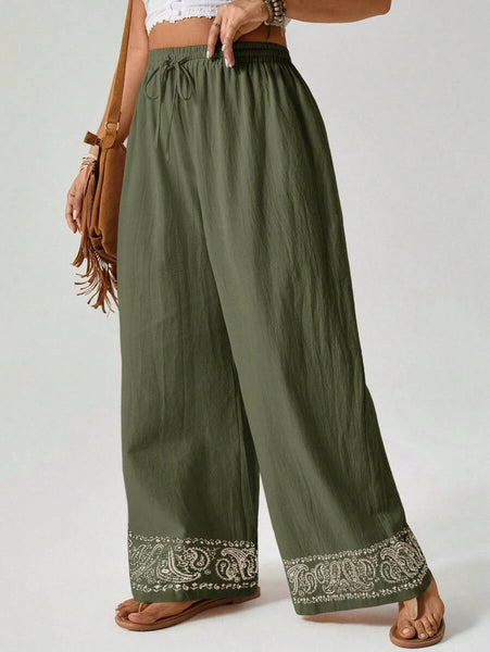PLUS SIZE Bridget Pants - Khaki-Plus Size Bottoms- Boheme Junction