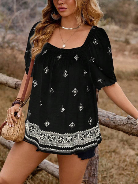 PLUS SIZE Arya Top - Black-Plus Size Tops- Boheme Junction