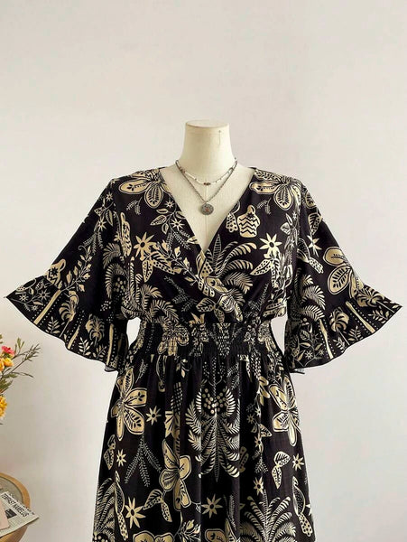 PLUS SIZE Chantelle Maxi Dress - Black-Plus Size Dresses- Boheme Junction