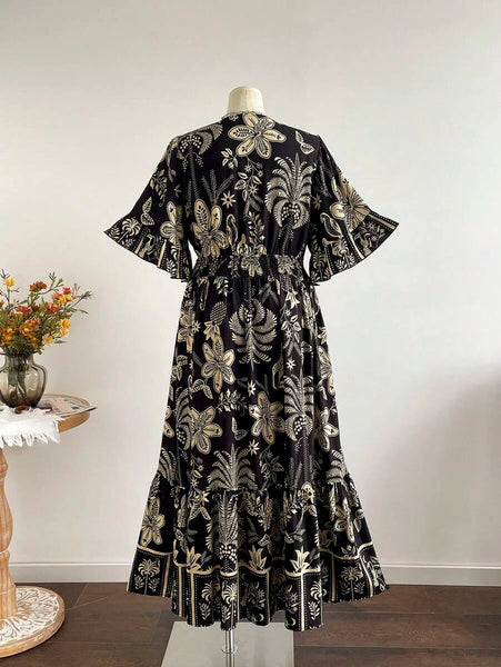 PLUS SIZE Chantelle Maxi Dress - Black-Plus Size Dresses- Boheme Junction