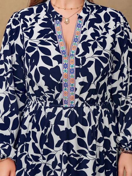 PLUS SIZE Carrie Maxi Dress - Dark Blue-Plus Size Dresses- Boheme Junction