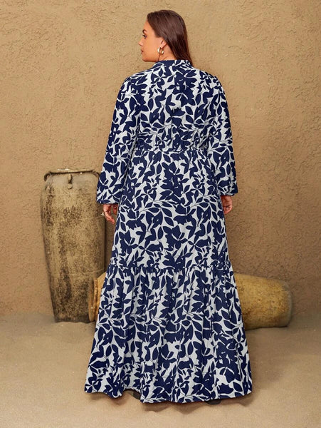 PLUS SIZE Carrie Maxi Dress - Dark Blue-Plus Size Dresses- Boheme Junction
