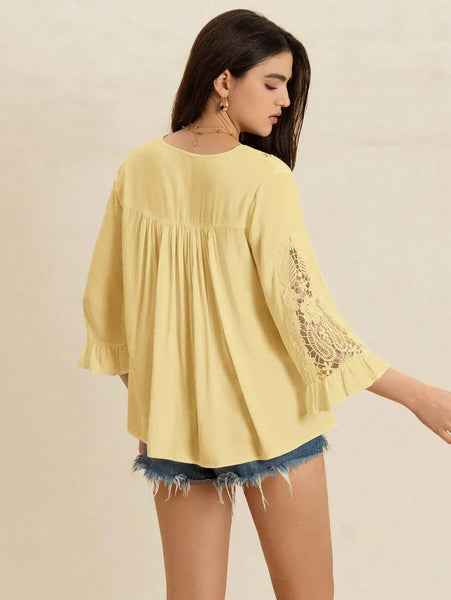 OLIVIA Top - Yellow-Women Tops, Blouses & Tee- Boheme Junction