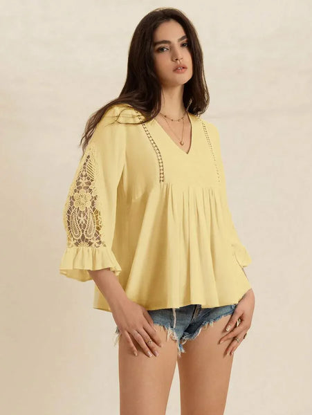 OLIVIA Top - Yellow-Women Tops, Blouses & Tee- Boheme Junction