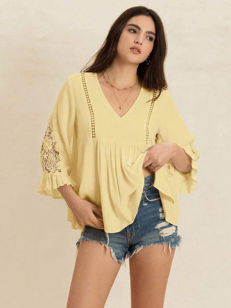 OLIVIA Top - Yellow-Women Tops, Blouses & Tee- Boheme Junction