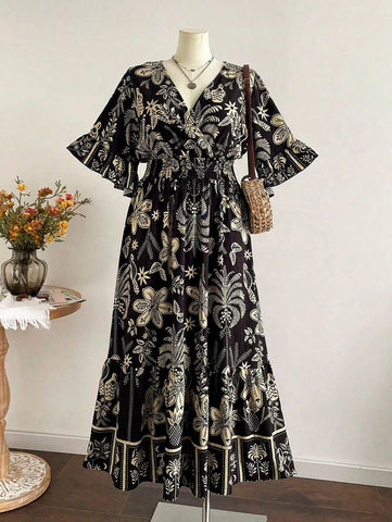 PLUS SIZE Chantelle Maxi Dress - Black-Plus Size Dresses- Boheme Junction