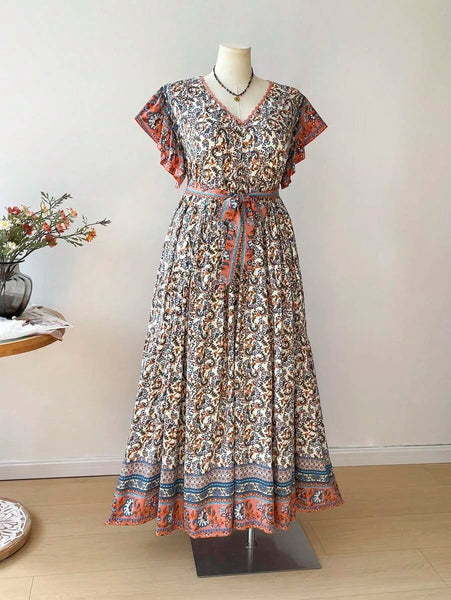 PLUS SIZE Edin Maxi Dress - Blue-Plus Size Dresses- Boheme Junction