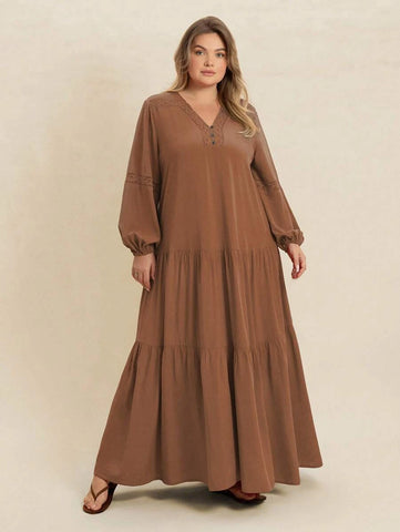 PLUS SIZE Nyles Maxi Dress-Plus Size Dresses- Boheme Junction
