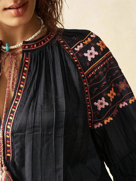 FRIEDA Top - Black-Women Tops, Blouses & Tee- Boheme Junction