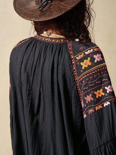 FRIEDA Top - Black-Women Tops, Blouses & Tee- Boheme Junction