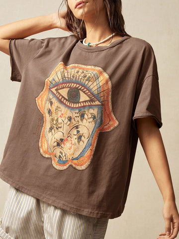 HANAE Top - Brown-Women Tops, Blouses & Tee- Boheme Junction