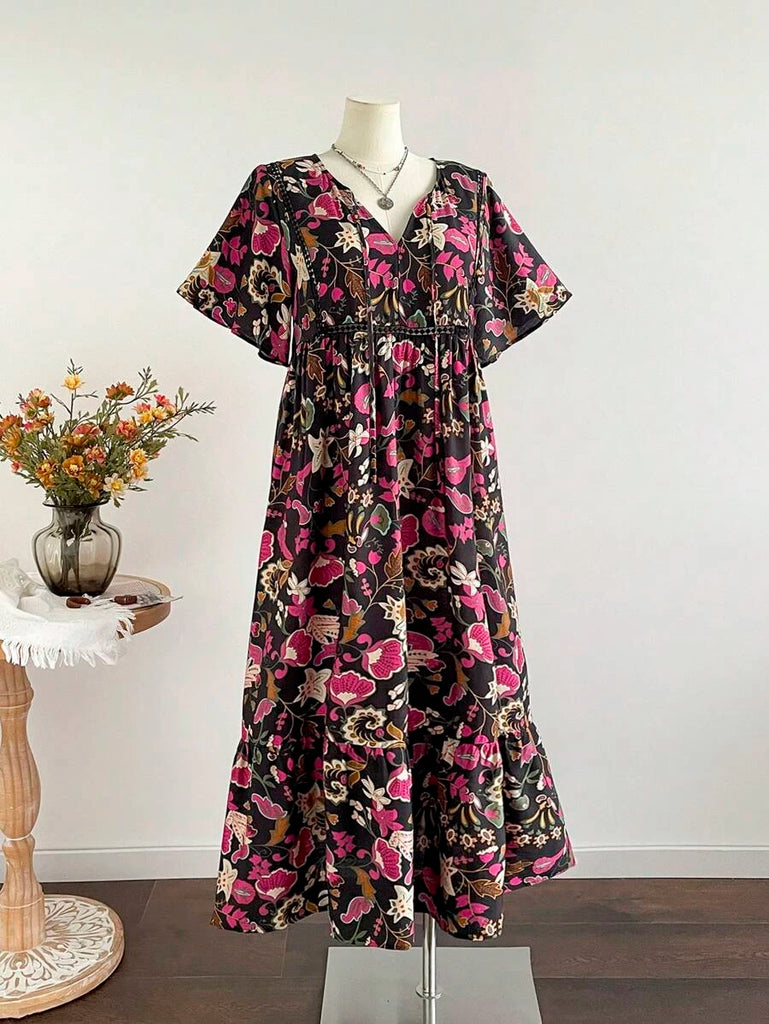 PLUS SIZE Victoria Maxi Dress - Black-Plus Size Dresses- Boheme Junction