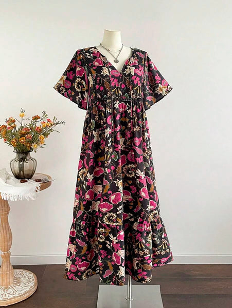 PLUS SIZE Victoria Maxi Dress - Black-Plus Size Dresses- Boheme Junction