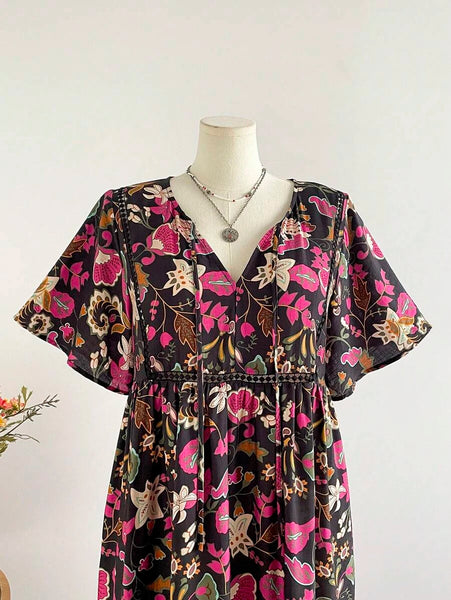 PLUS SIZE Victoria Maxi Dress - Black-Plus Size Dresses- Boheme Junction