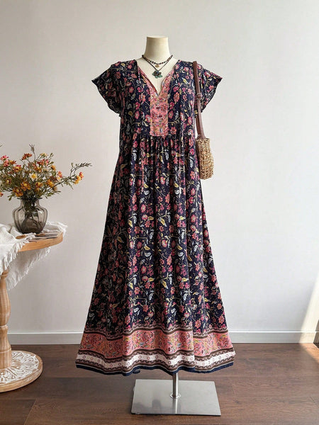 PLUS SIZE Cory Maxi Dress - Navy-Plus Size Dresses- Boheme Junction