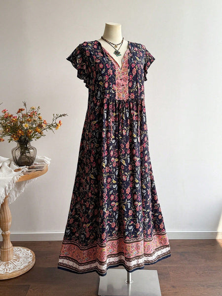 PLUS SIZE Cory Maxi Dress - Navy-Plus Size Dresses- Boheme Junction