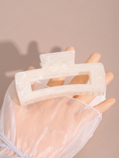 SAV Hair Claw Clip - White-Women Hair Accessories- Boheme Junction