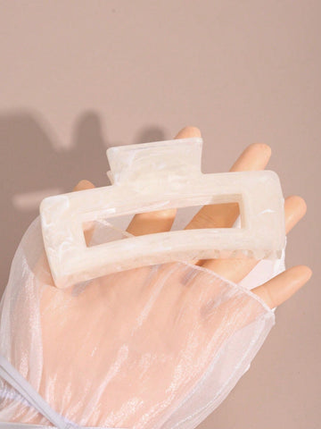 SAV Hair Claw Clip - White-Women Hair Accessories- Boheme Junction