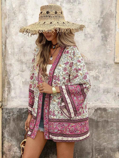 KRISTA Kimono - Pink-Women Beachwear- Boheme Junction