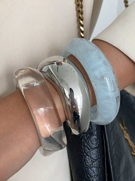 NEVE Bangle - Blue Resin-Women Bracelets- Boheme Junction