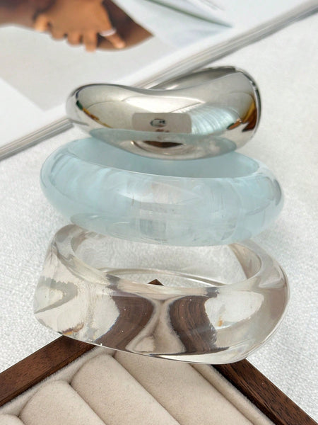 NEVE Bangle - Blue Resin-Women Bracelets- Boheme Junction