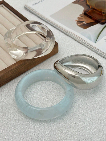 NEVE Bangle - Blue Resin-Women Bracelets- Boheme Junction