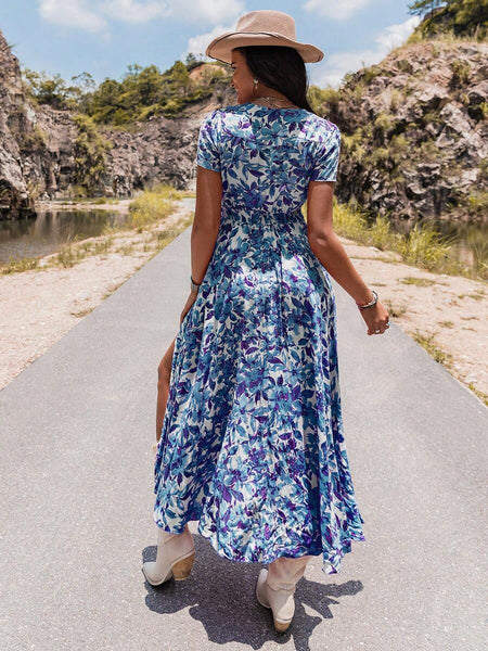 MARA Maxi Dress - Blue-Women Dresses- Boheme Junction