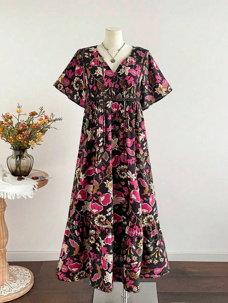 PLUS SIZE Victoria Maxi Dress - Black-Plus Size Dresses- Boheme Junction