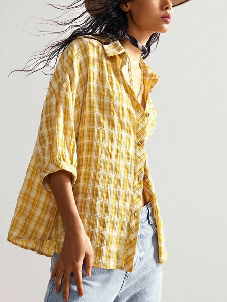 HAZEL Top - Yellow-Women Tops, Blouses & Tee- Boheme Junction