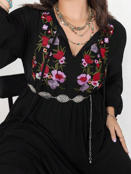 PLUS SIZE Celaeno Maxi Dress - Black-Plus Size Dresses- Boheme Junction