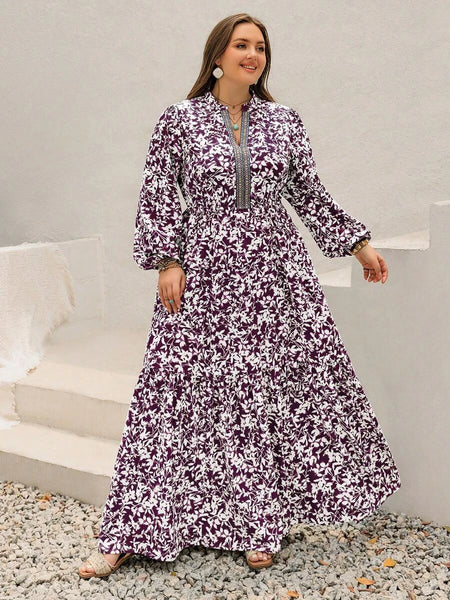 PLUS SIZE Carrie Maxi Dress - Purple-Plus Size Dresses- Boheme Junction