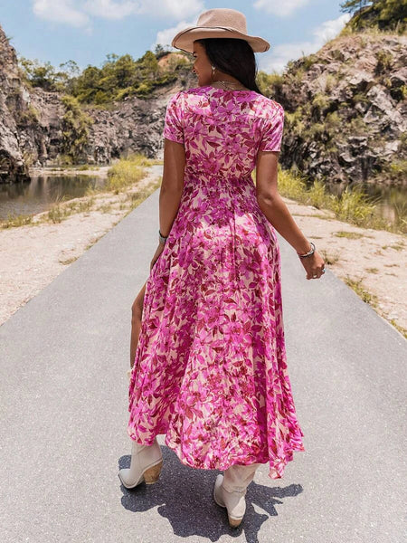 MARA Maxi Dress - Pink-Women Dresses- Boheme Junction