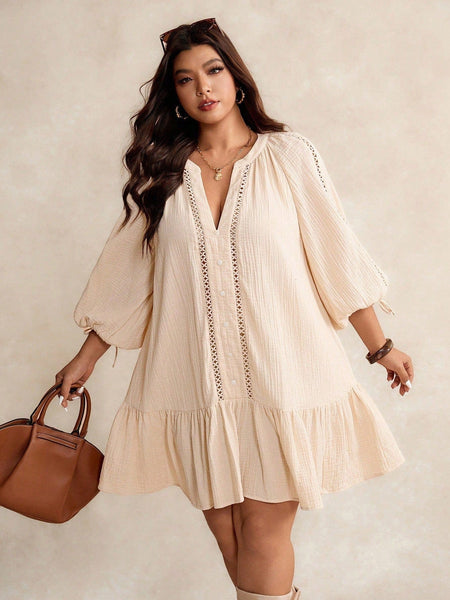 PLUS SIZE June Mini Dress-Plus Size Dresses- Boheme Junction