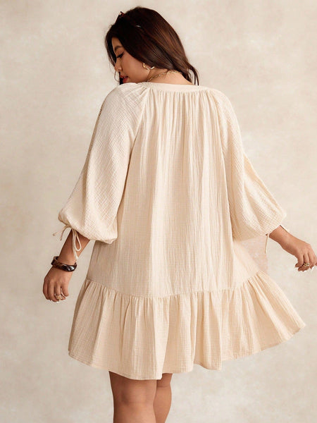 PLUS SIZE June Mini Dress-Plus Size Dresses- Boheme Junction