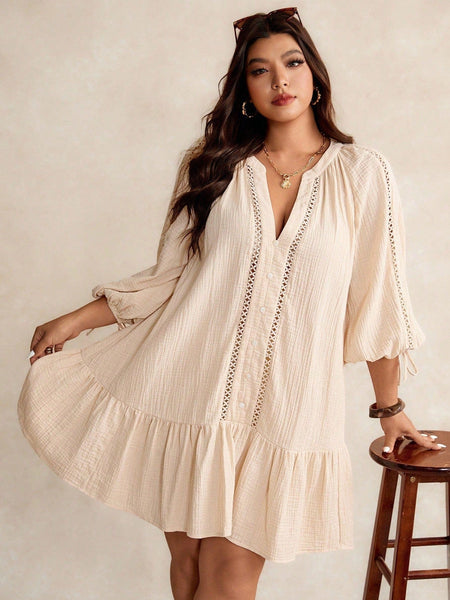 PLUS SIZE June Mini Dress-Plus Size Dresses- Boheme Junction