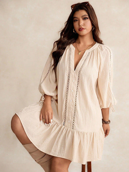 PLUS SIZE June Mini Dress-Plus Size Dresses- Boheme Junction