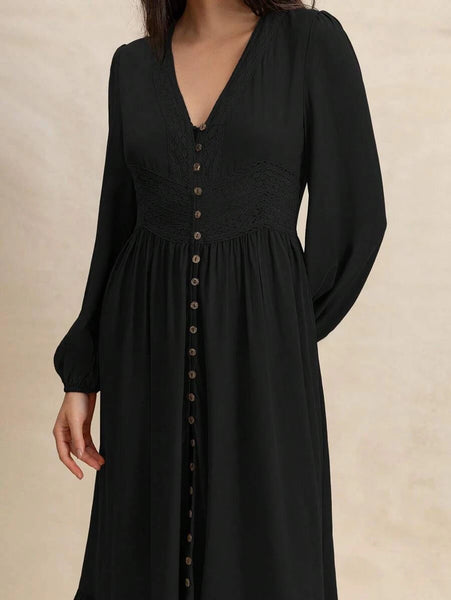 PLUS SIZE Paris Maxi Dress - Black-Plus Size Dresses- Boheme Junction