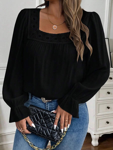 PLUS SIZE Pia Top - Black-Plus Size Tops- Boheme Junction
