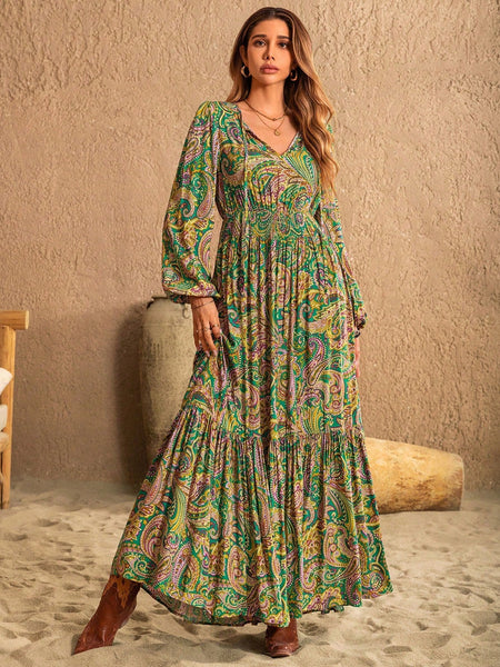 PLUS SIZE Jayde Maxi Dress - Green-Plus Size Dresses- Boheme Junction