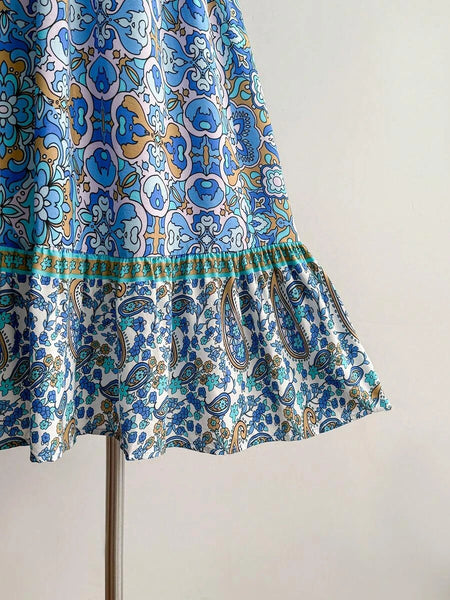 PLUS SIZE Capri Midi Dress - Blue-Plus Size Dresses- Boheme Junction