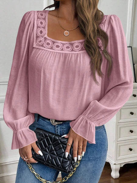 PLUS SIZE Pia Top - Pink-Plus Size Tops- Boheme Junction