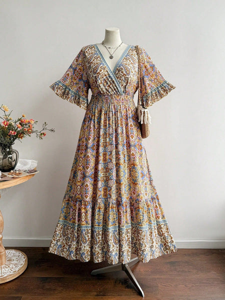 PLUS SIZE Chantelle Maxi Dress - Floral-Plus Size Dresses- Boheme Junction