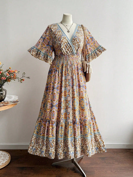 PLUS SIZE Chantelle Maxi Dress - Floral-Plus Size Dresses- Boheme Junction