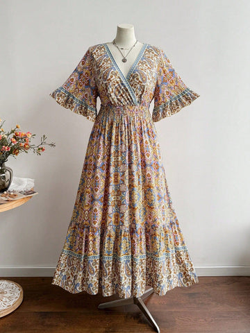 PLUS SIZE Chantelle Maxi Dress - Floral-Plus Size Dresses- Boheme Junction