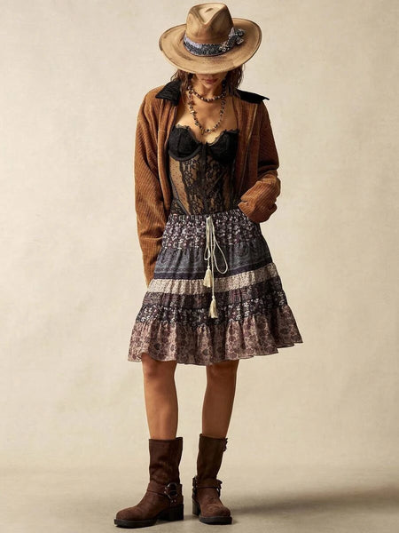 SHANIA Mini Skirt-Women Bottoms- Boheme Junction