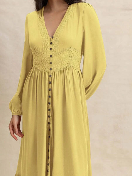 PARIS Maxi Dress - Yellow-Women Dresses- Boheme Junction