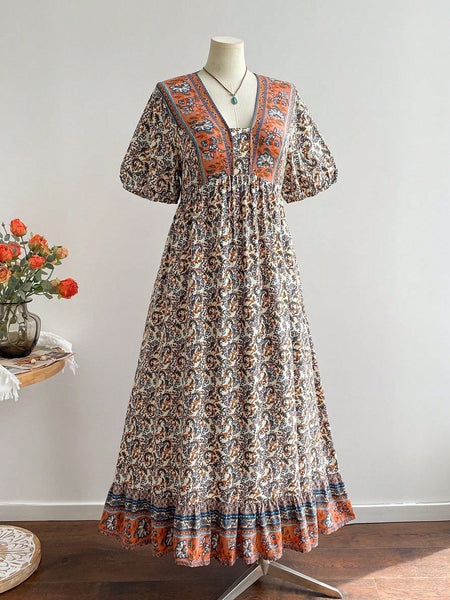 PLUS SIZE Capri Maxi Dress - Floral-Plus Size Dresses- Boheme Junction