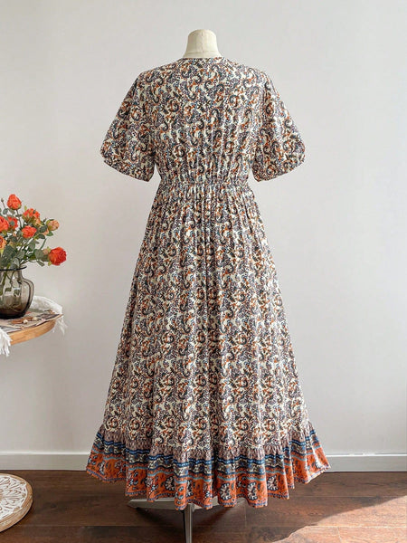 PLUS SIZE Capri Maxi Dress - Floral-Plus Size Dresses- Boheme Junction