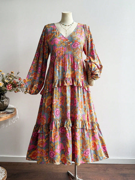 PLUS SIZE Vella Maxi Dress - Floral-Plus Size Dresses- Boheme Junction